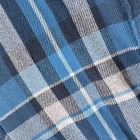 American Eagle Plaid Flannel Long Sleeve Button Down Shirt - Picture 10 of 16